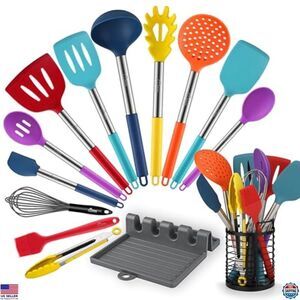 NWT Heat Resistant Silicone Kitchen Utensil Set